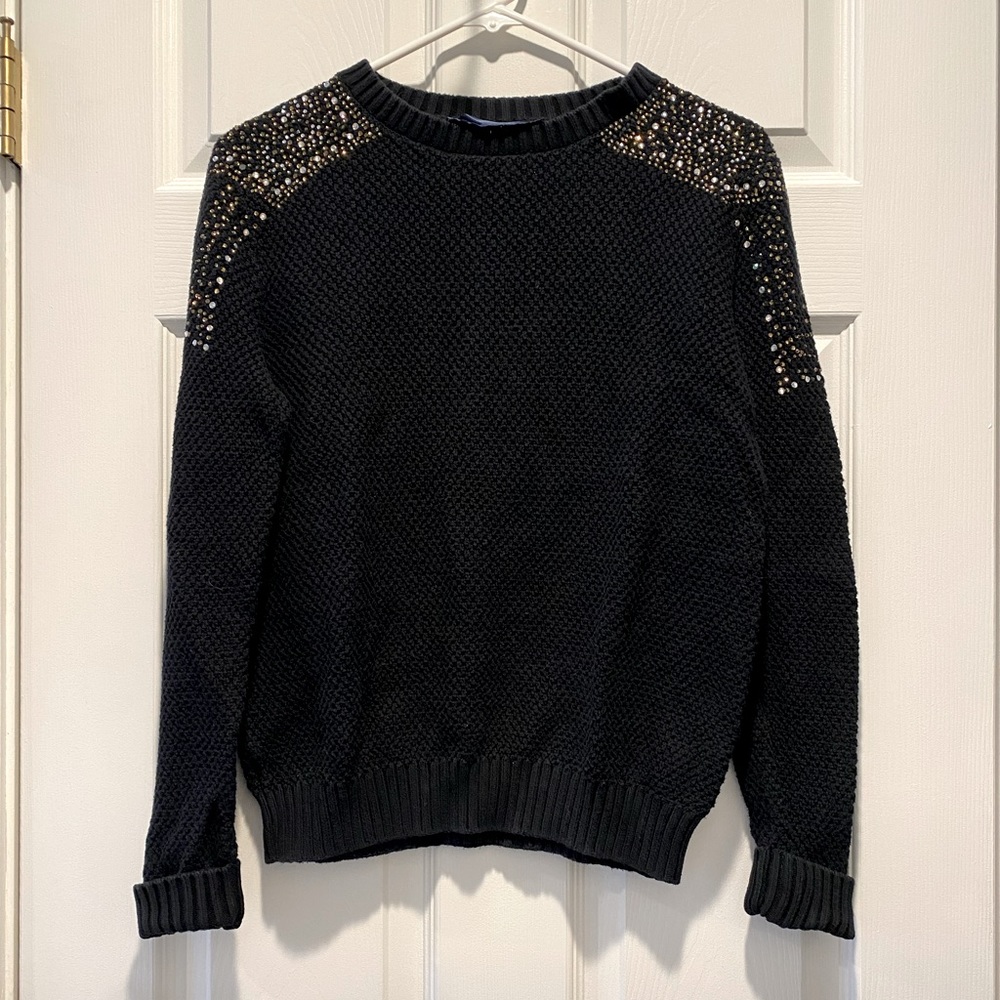 Black sweater with jewels